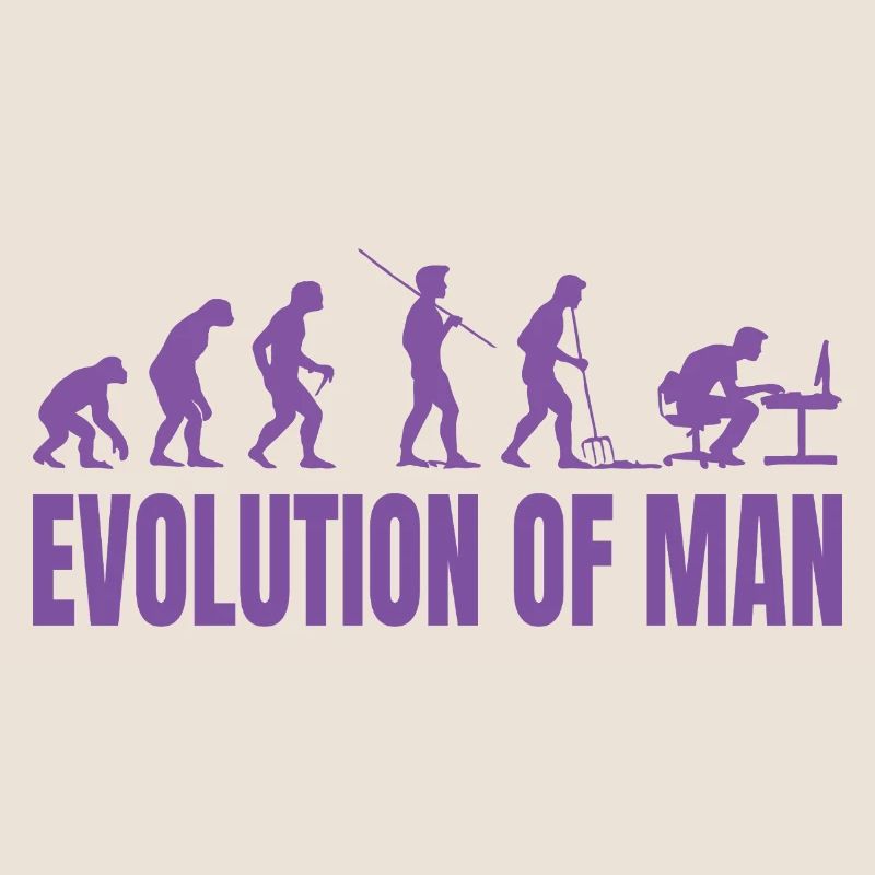 Programmierer Computerfreak Evolution Retro
