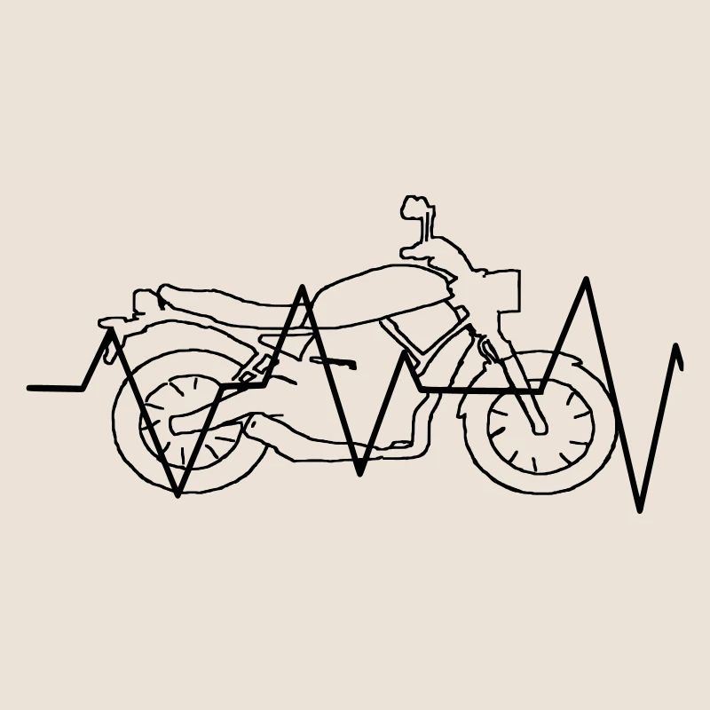 Motorrad Herzfrequenz Geschenk Geschenkidee