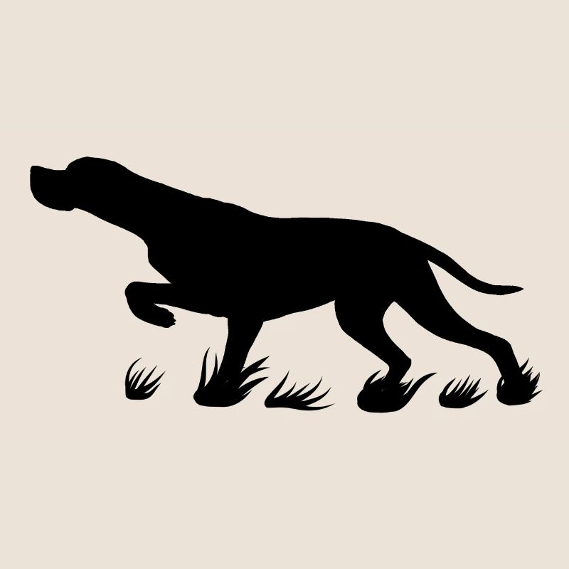 schwarzer Pointer vorstehend