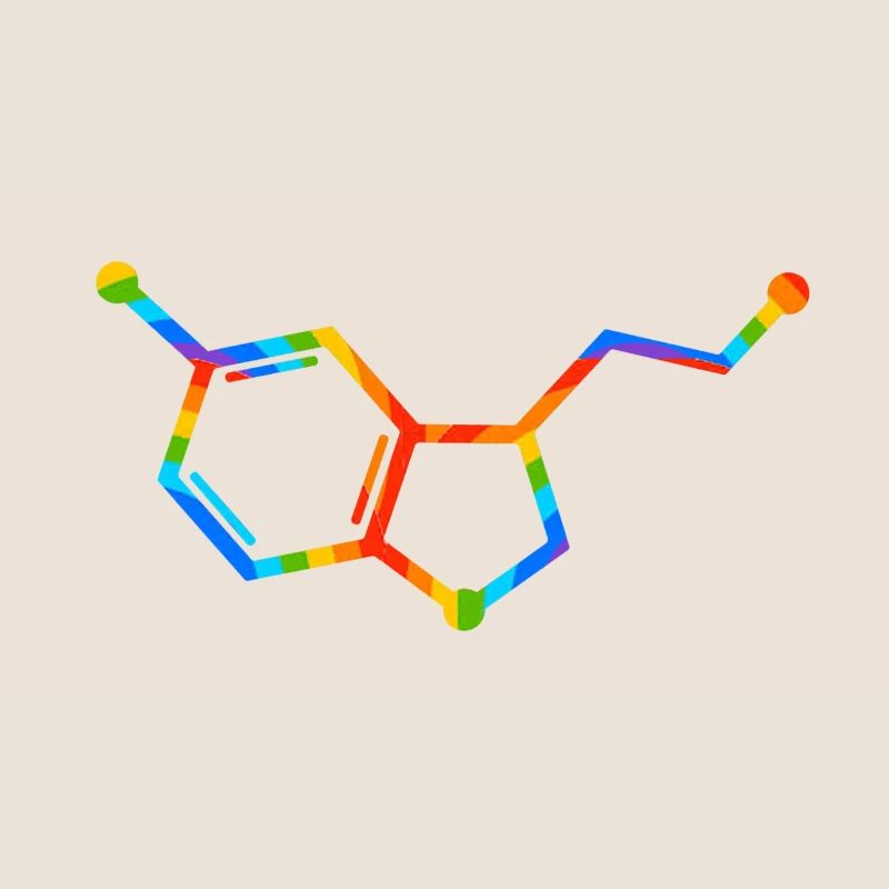 Rainbow Molecule Geometry - seratonin