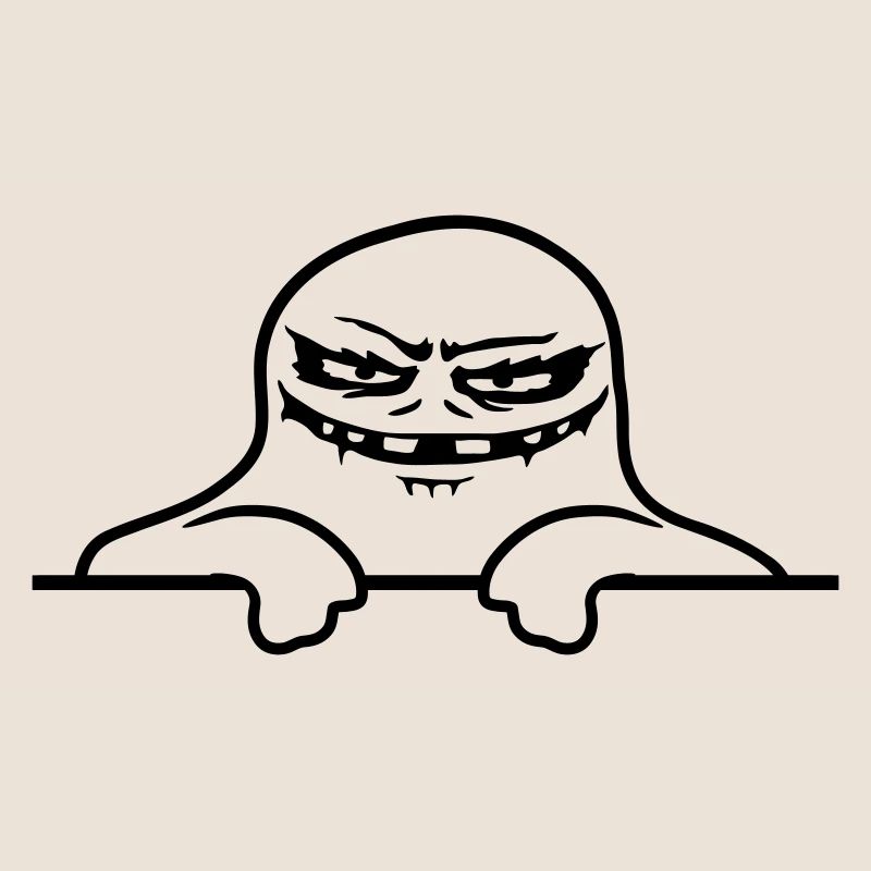 Ghost Comic Wall Monster