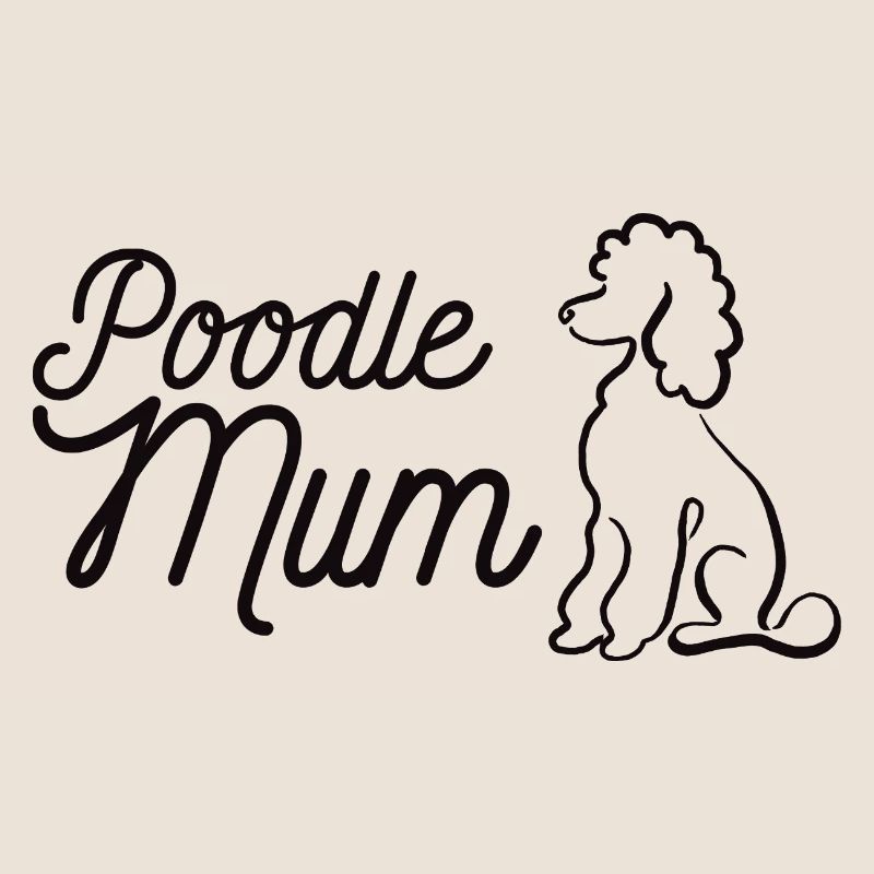 Pudel Mum Silhouette & Script