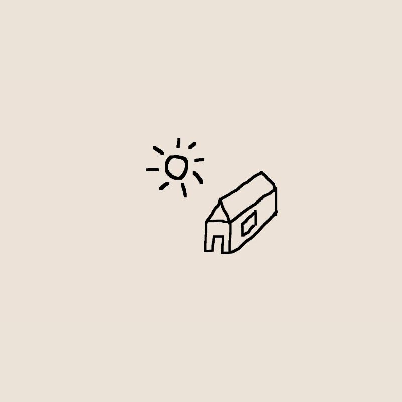 Haus mit Sonne. Geschenke, Geschenkidee