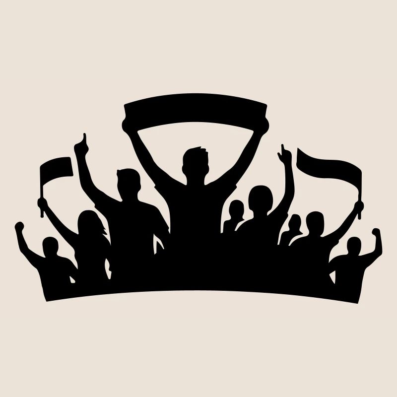 Fans Gruppe Silhouette