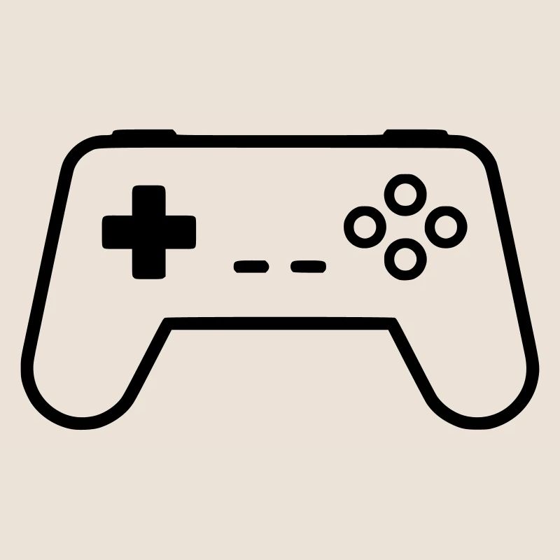 Gamepad Controller Outline Gaming Vector