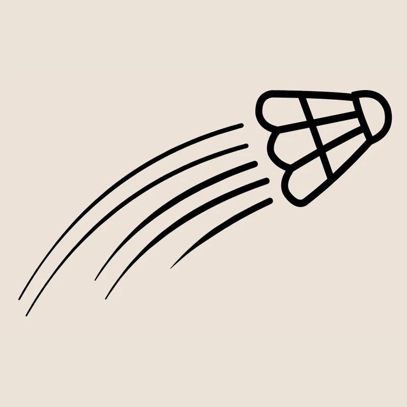 Badminton einfaches Shuttle-Logo