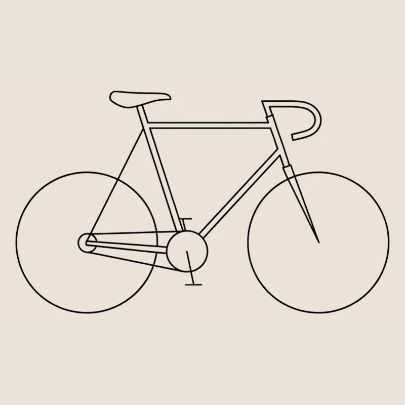 Bicycle Silhouette Minimal Design for Bikers