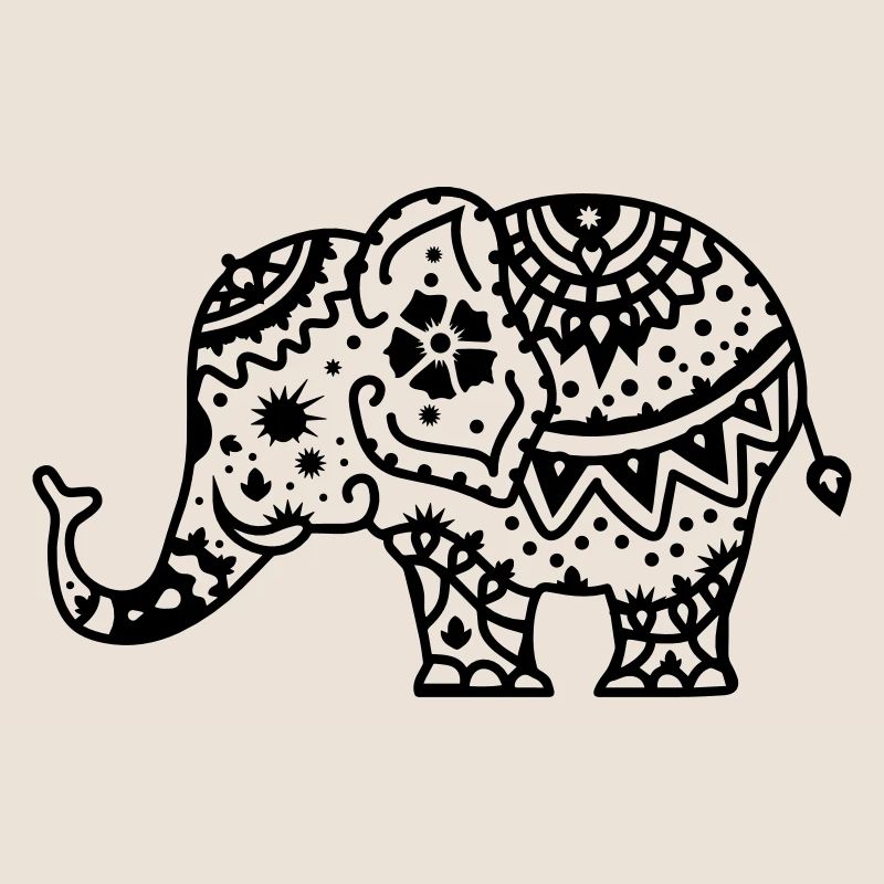 Éléphant indien décoré
