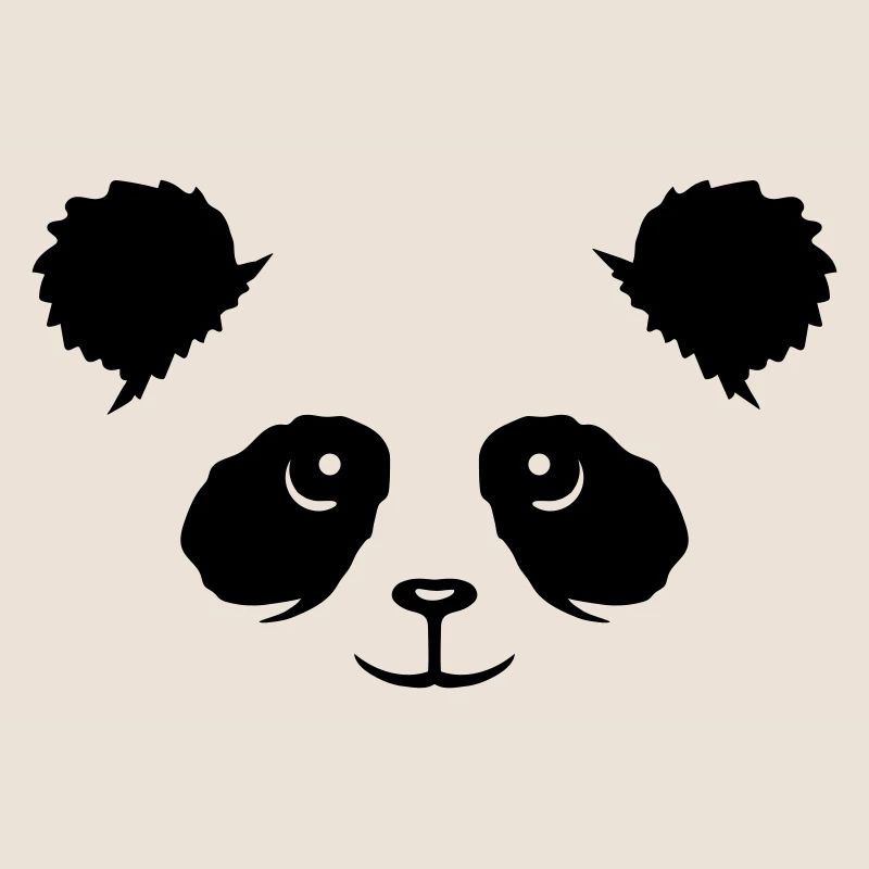 Panda Bear Face Mignon Tête Mignon Sourire Mignon Nice