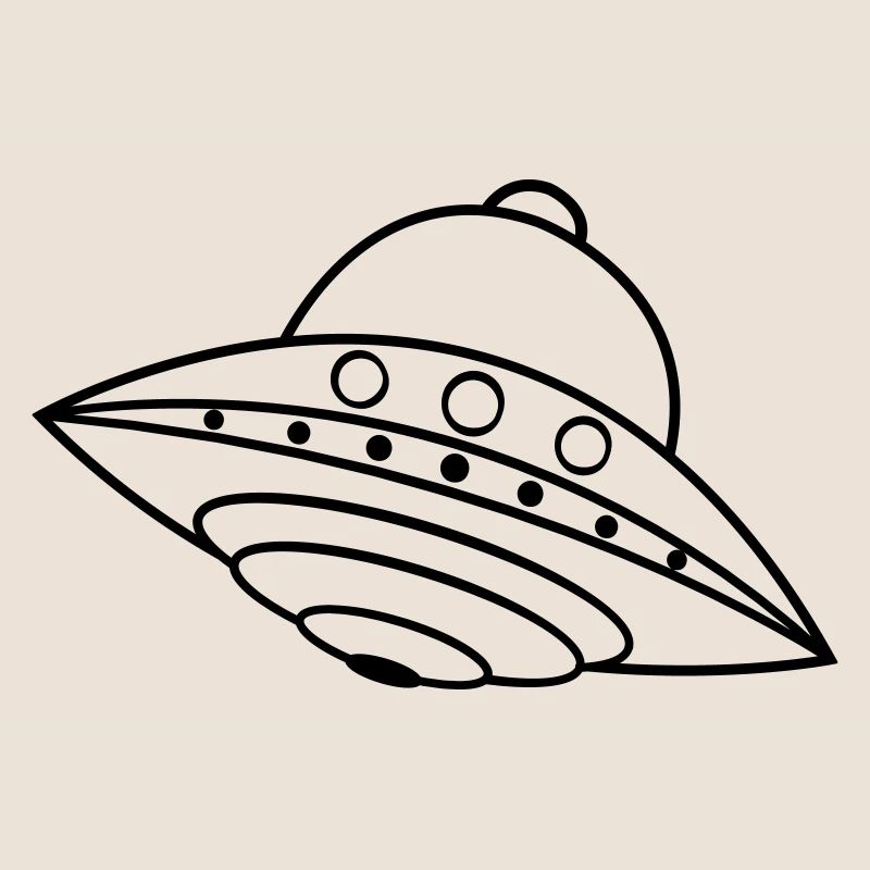 OVNI Alien Ship Space Doodle