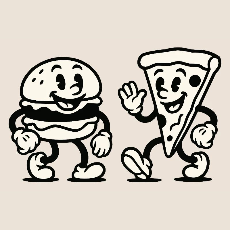 Burger Pizza Comic