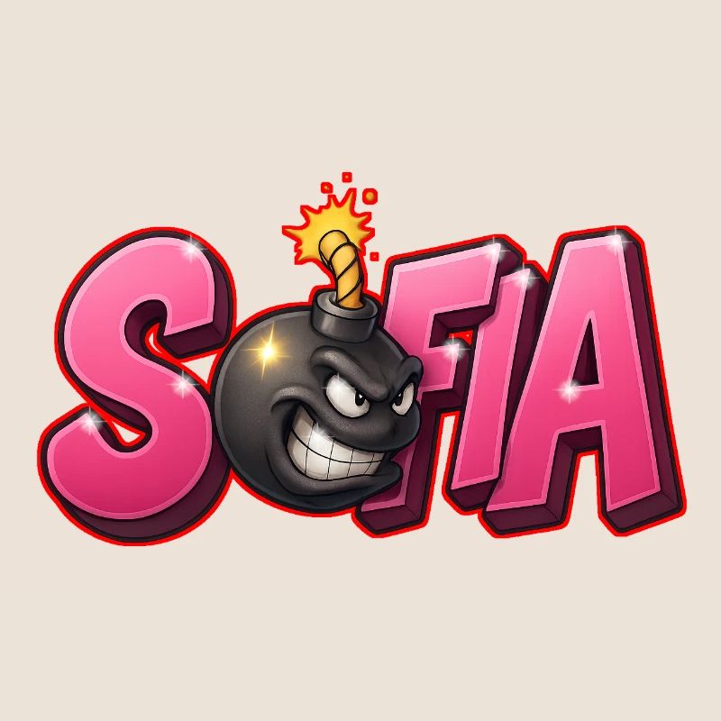 Sofia Graffiti Name Bomb Graffité 3D