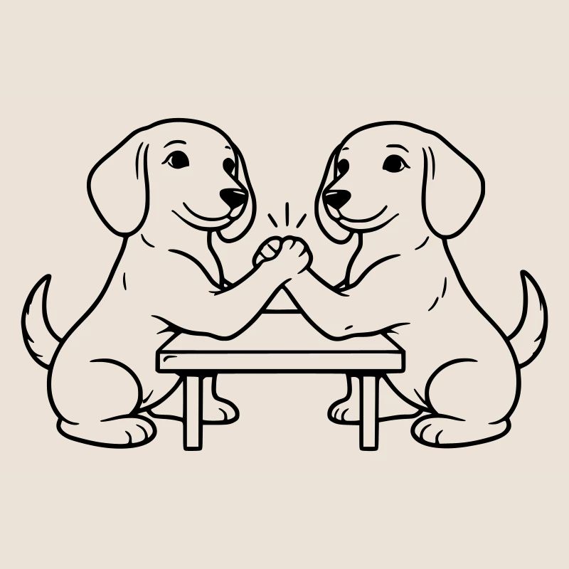 Teckel Bras de fer Bras de fer