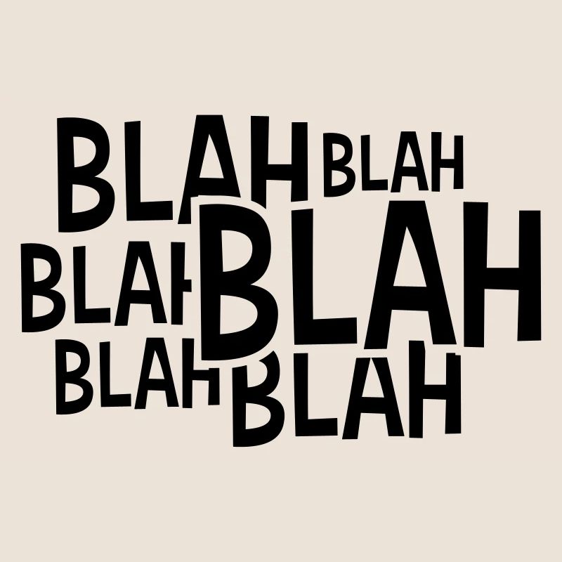 Comic Blah saying