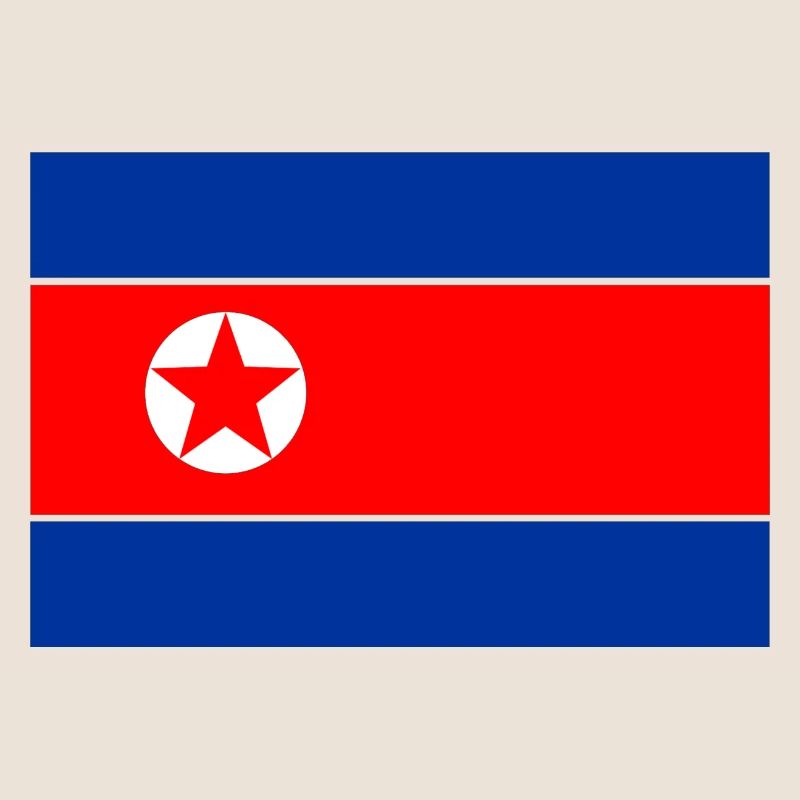 Drapeau du logo de la Corée du Nord Drapeau nord-coréen
