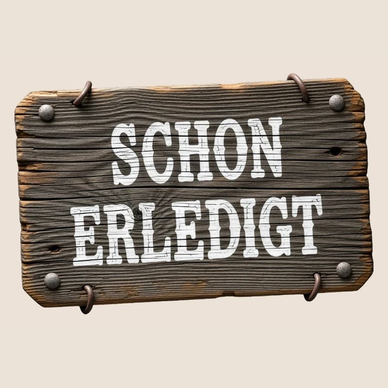 Already done – rustic workshop sign