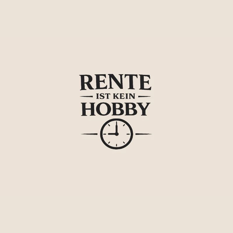La retraite n’est pas un passe-temps – Typographie de déclaration