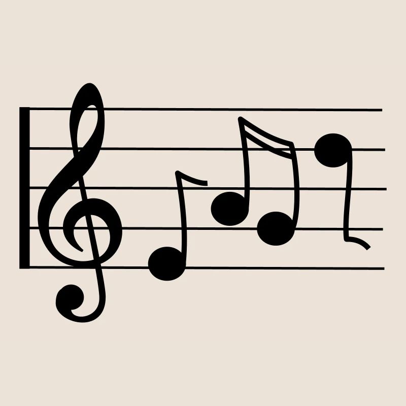 Treble staff with notes