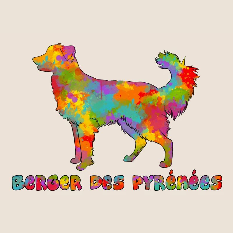 Pyrenean Shepherd Multicolor Gesicht rasiert