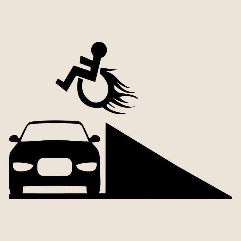 Rollstuhlfahrer springt über eine Rampe #