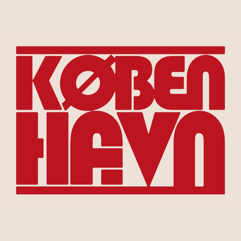 Copenhague, Danemark Description de la conception typographique