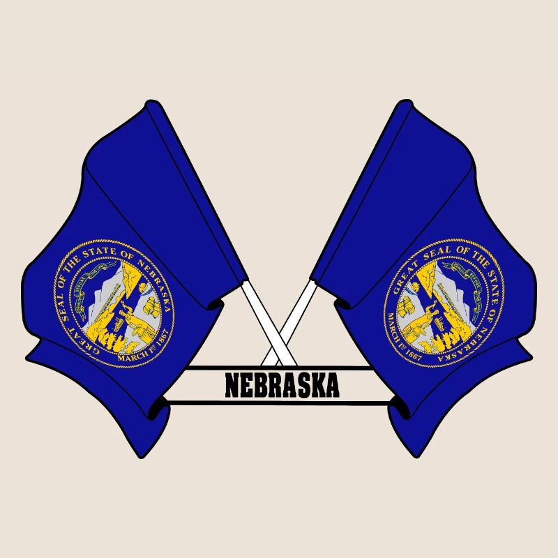 wee flags text NEBRASKA