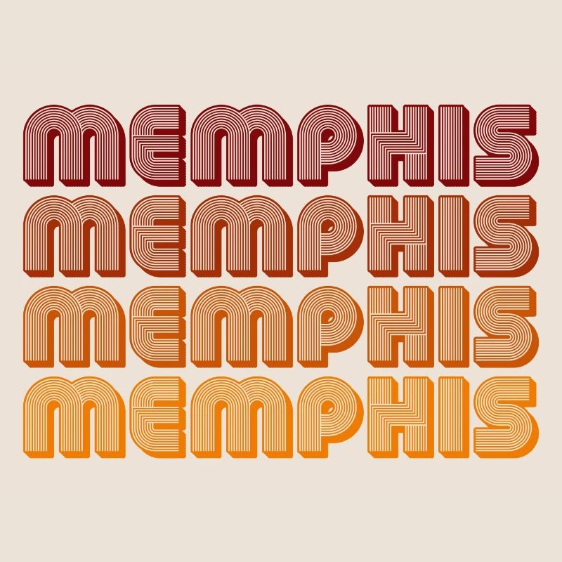 Memphis Gradient Text Repeat
