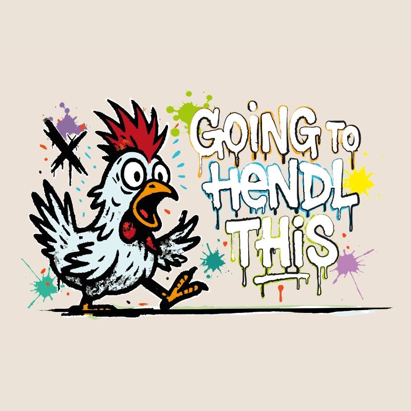 Going to Hendl This Graffiti Denglisch Spruch