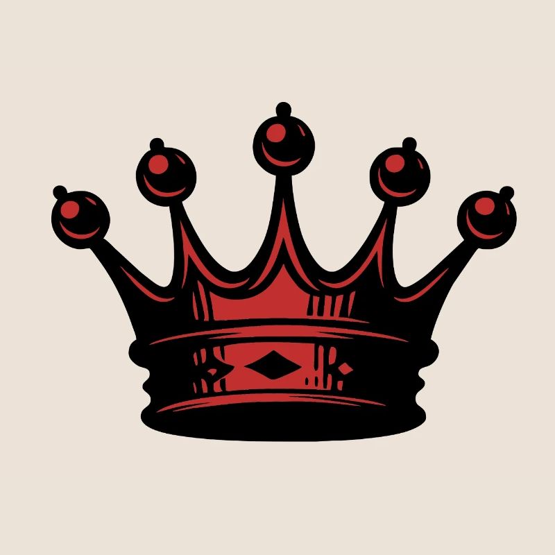Rote Kronen-Silhouette