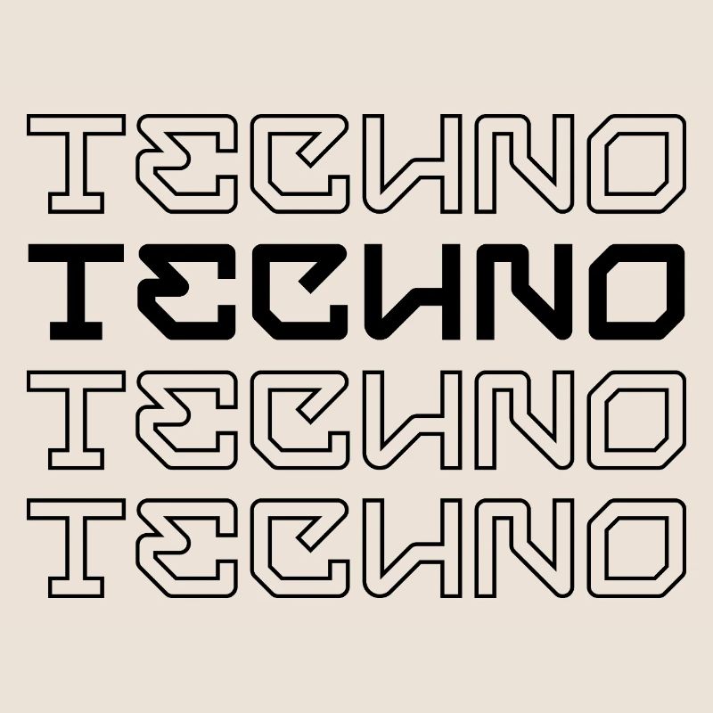 Conception de logo en typographie techno-moderne