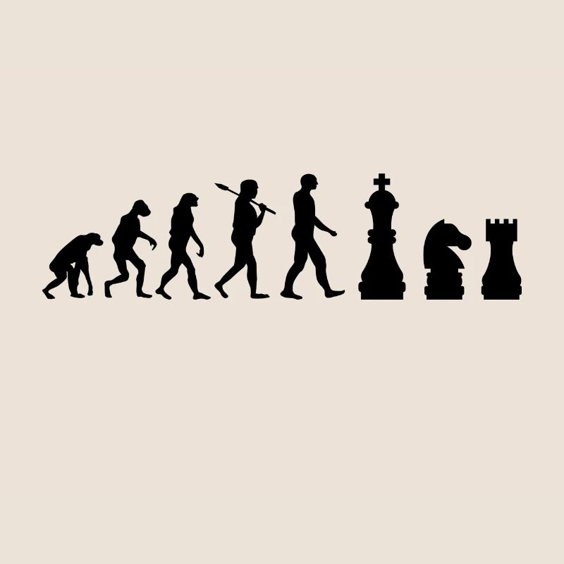 Schachfiguren Evolution Schach Geschenk