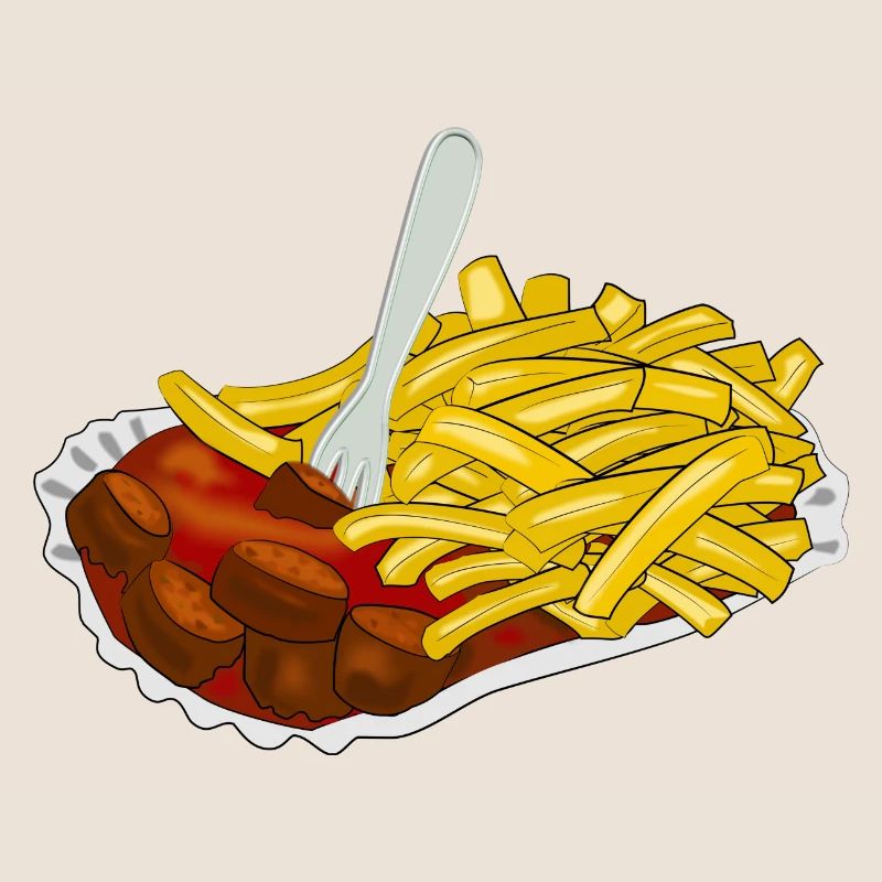 Currywurst mit Pommes