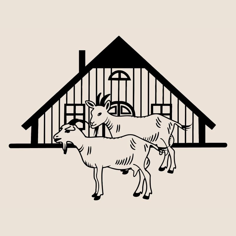 Ziegenfarm oder Stall