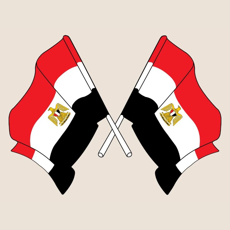 Deux drapeaux Egypte