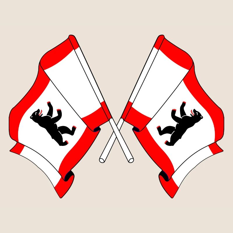 Zwei Flaggen Berlin