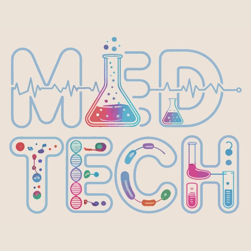 Conception de la science néon du laboratoire MedTech