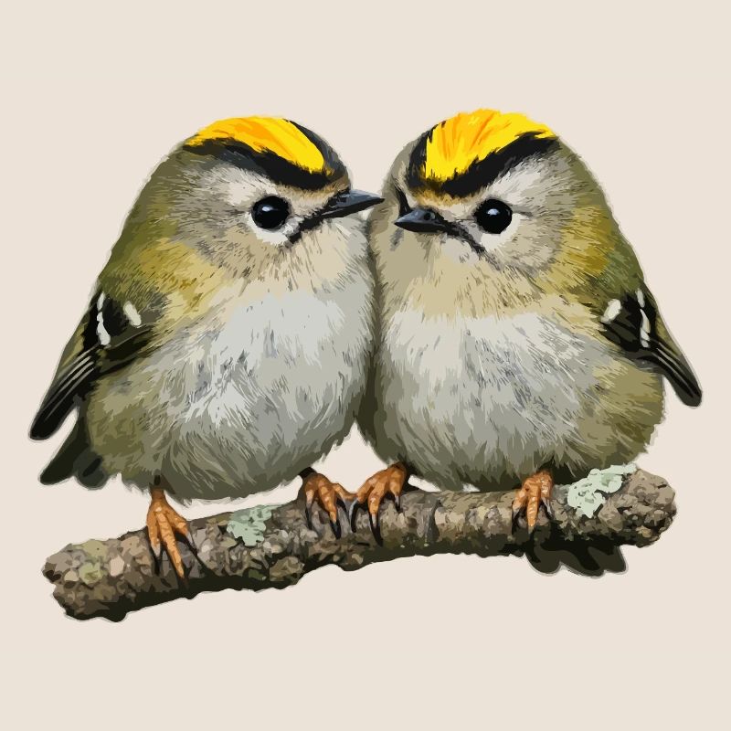 Duo de Firecrests sur Branch