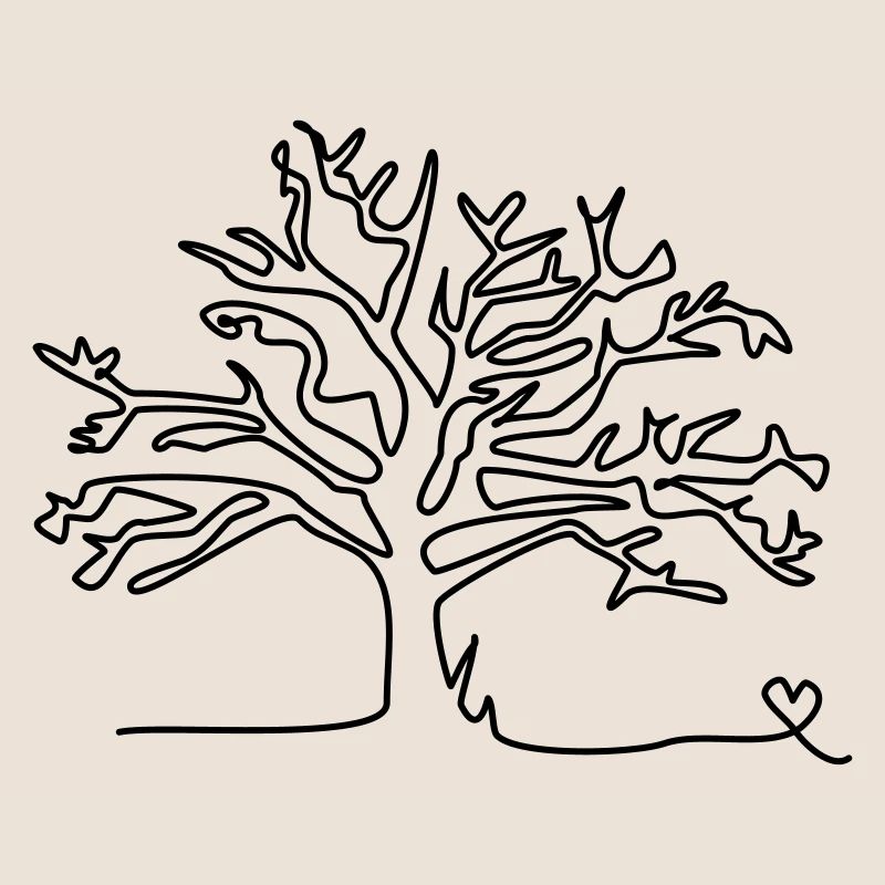 one line tree