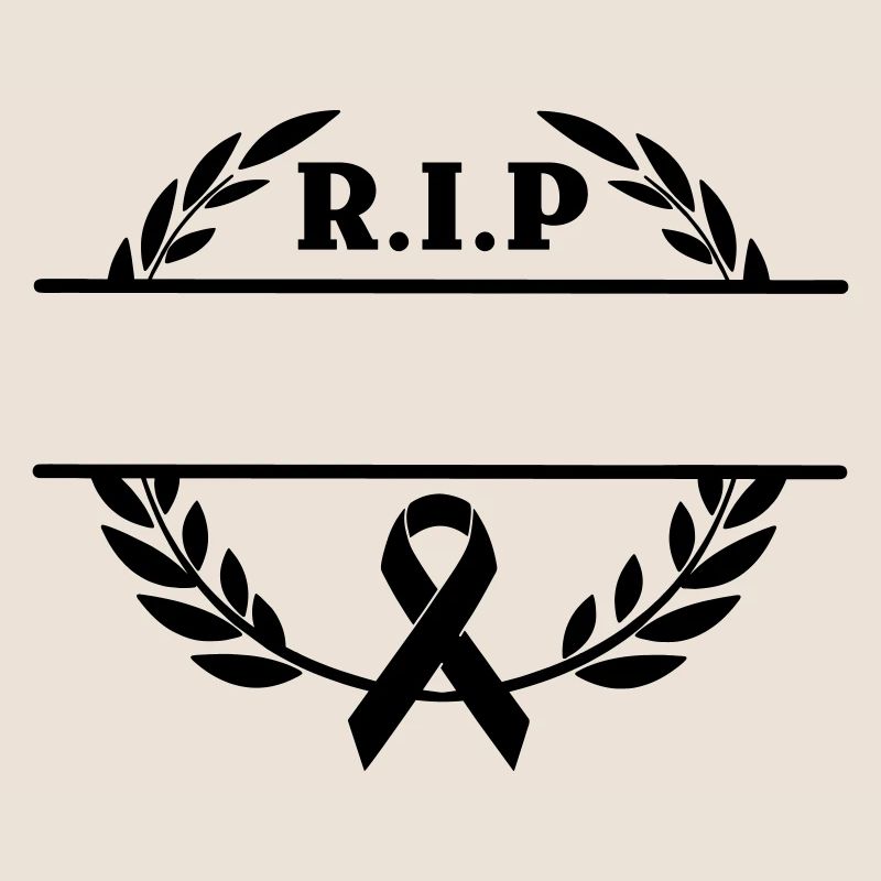 Lorbeerkranz R.I.P. Monogramm