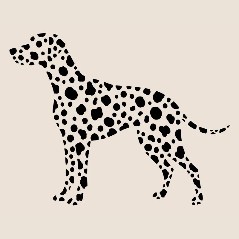 Conception de points de silhouette dalmate