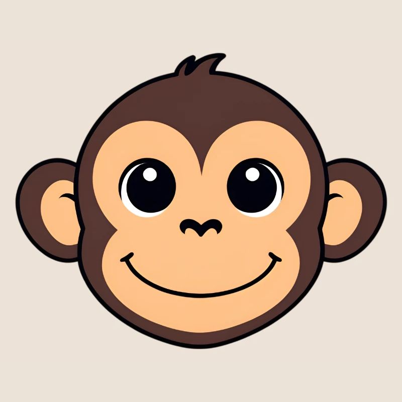 Cheerful Monkey Cartoon