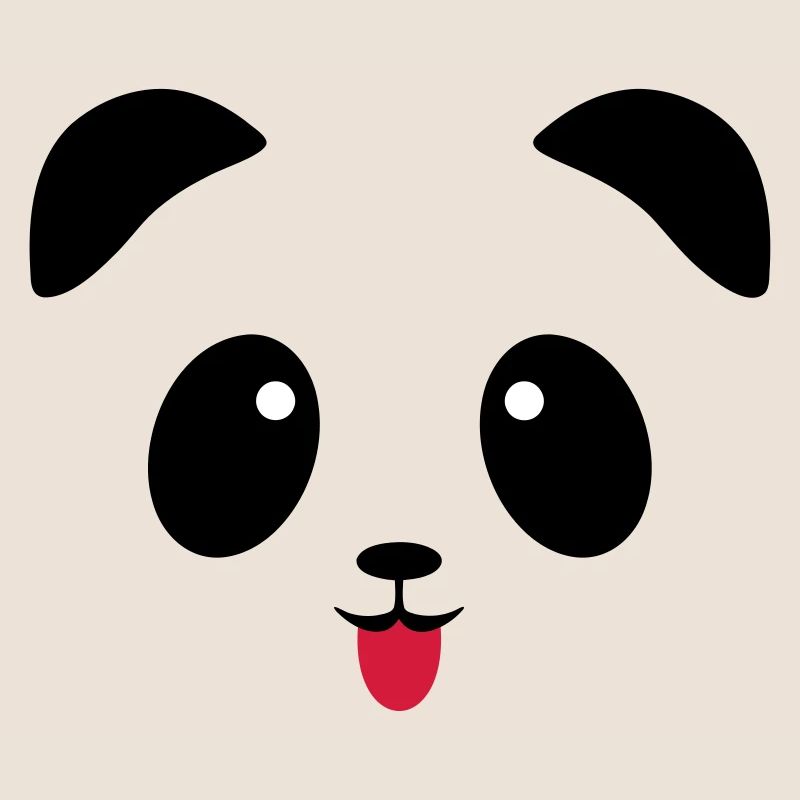 Langue de visage de panda