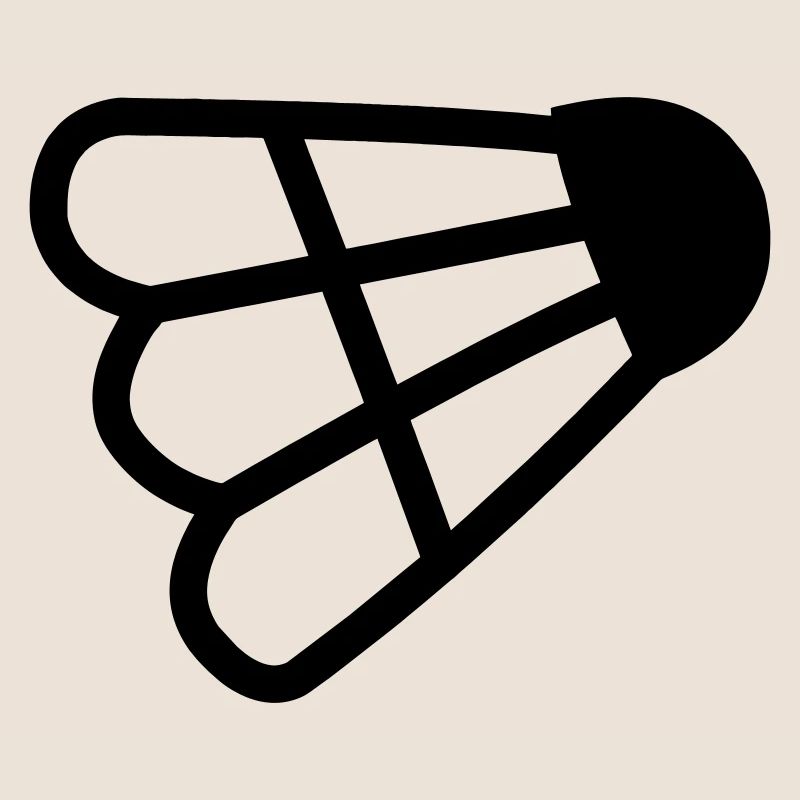 Badminton einfaches Shuttle-Logo