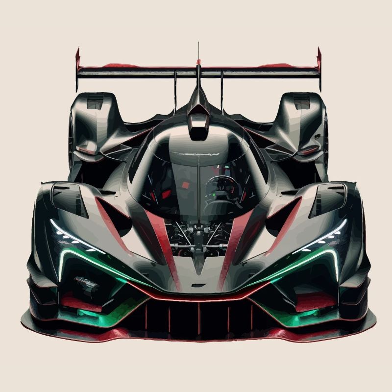 Extrem leistungsstarker, futuristischer, ultramoderner Rennwagen
