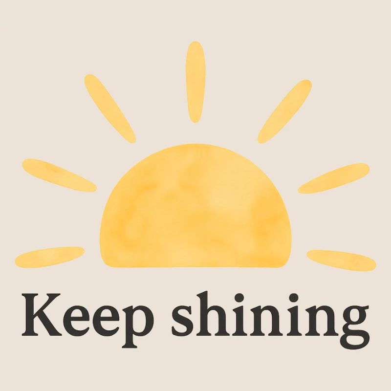 Keep Shining – Sonne – Minimalistisch