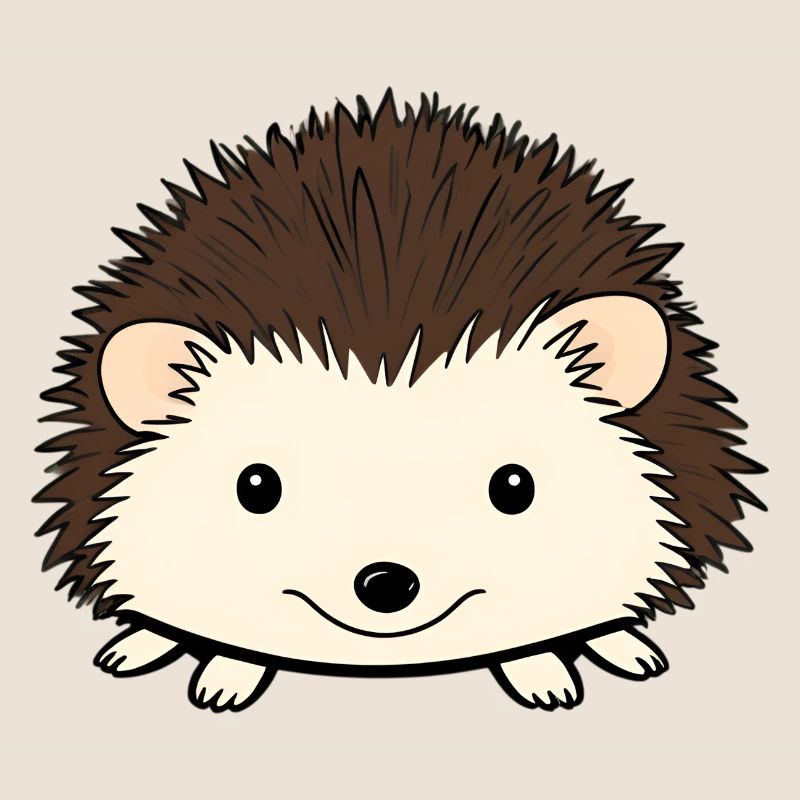 Hérisson mignon avec un visage amical
