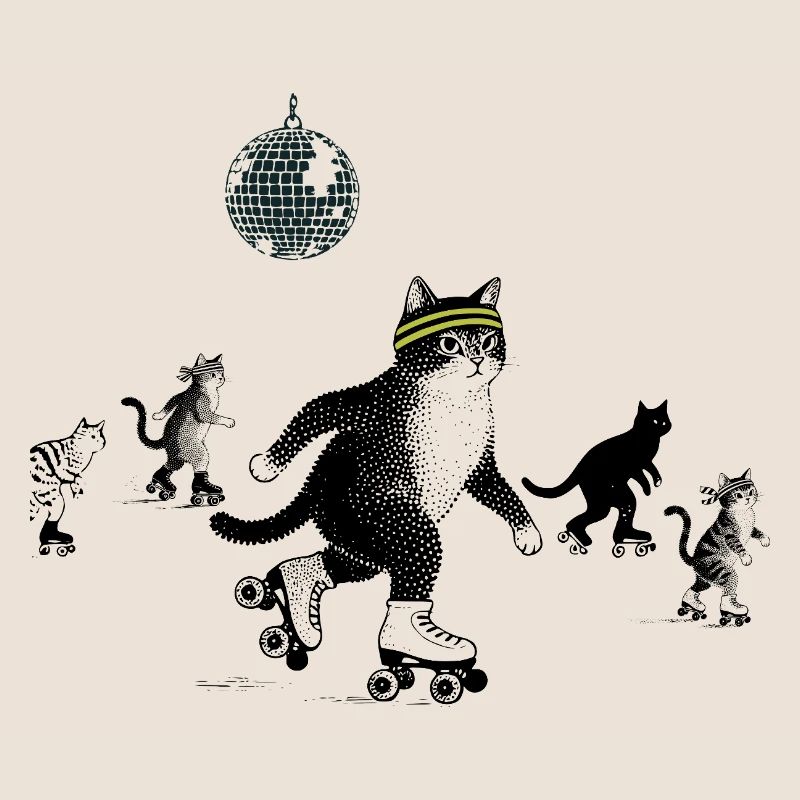 Roller Skating Cats