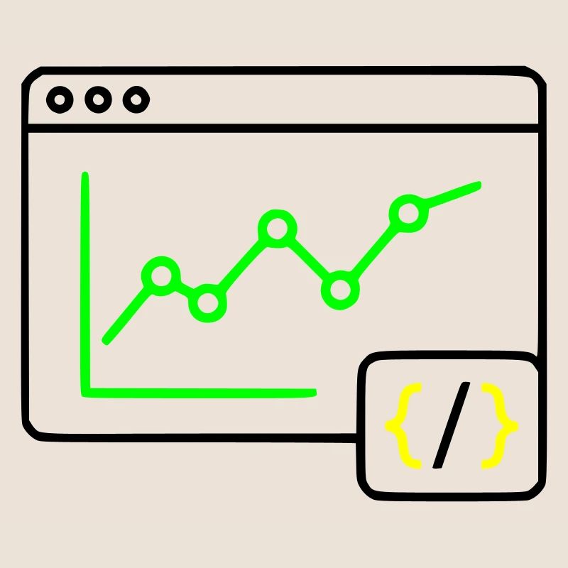 Web Analysis Chart Coding Browser Vector