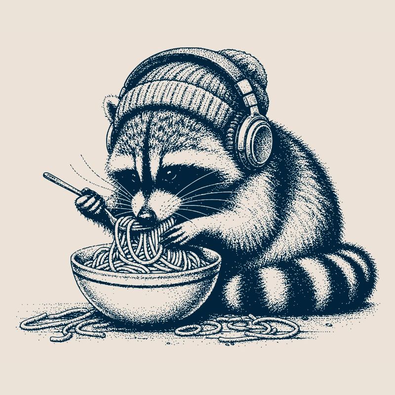 Spaghetti Waschbär