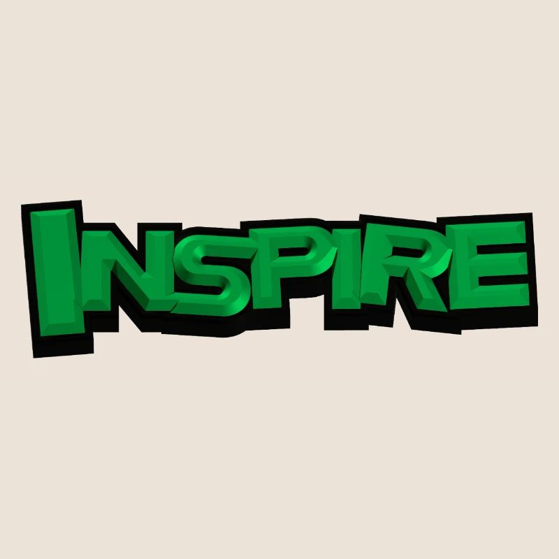 INSPIRE – Conception typographique 3D moderne